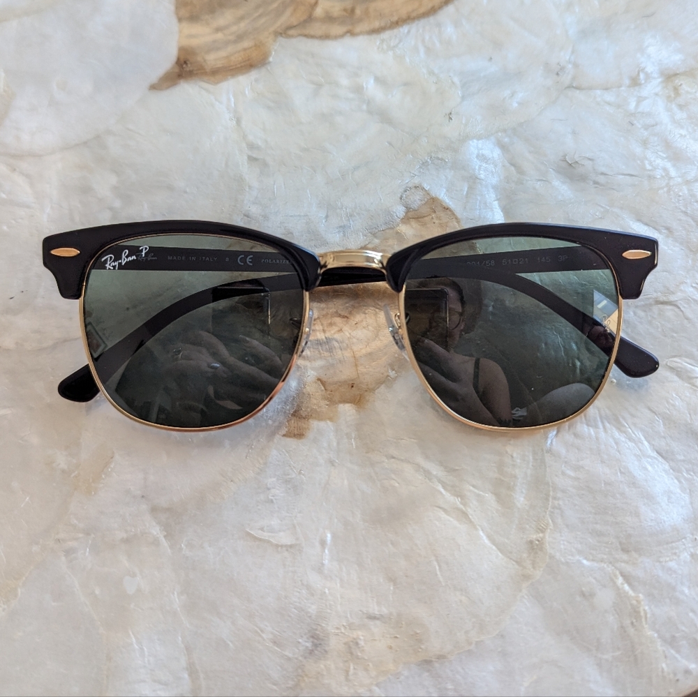 Ray-Ban Club master Classic Polarized - Black Frames & Green Classic Lenses